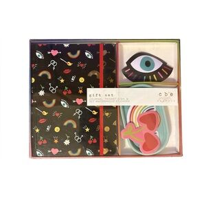 Stationery Gift Set with Journal, Trinket Dish and Stickers NIB
